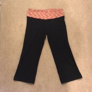 Lululemon crops with tye dye waist band